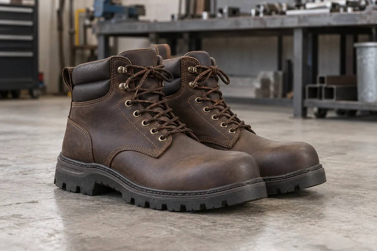 botas trabajo cana media cuero