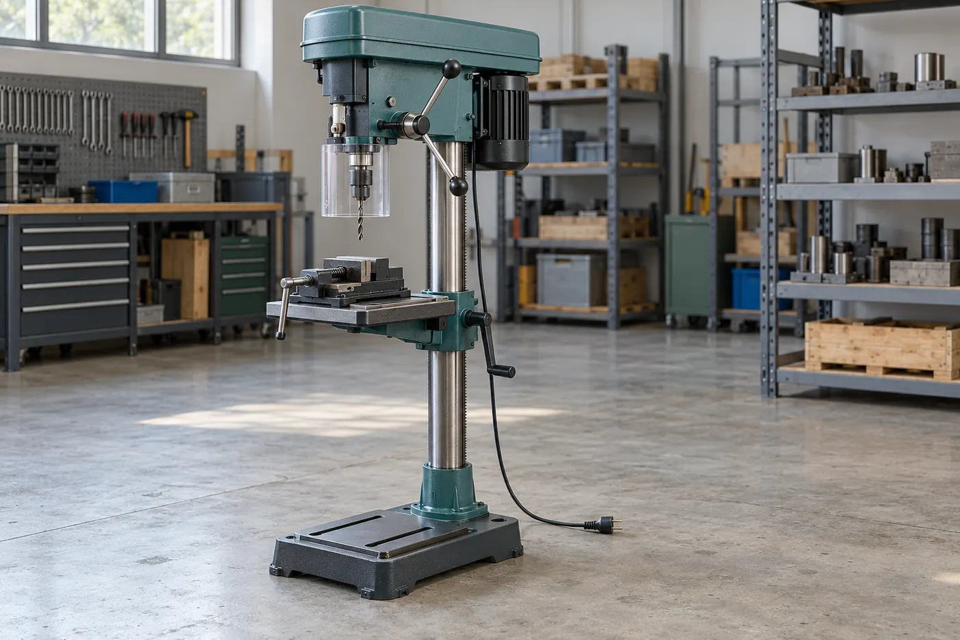 taladro columna pie taller metal